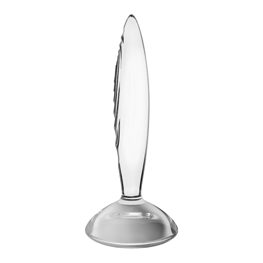 Satisfyer - sparkling crystal - glass dildo - Product side view  | Flirtybay-adult-store-australia